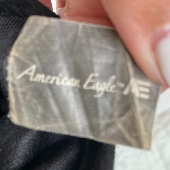 American Eagle Womens Slouch Black Faux Suede Bootie with Buckle Size 8 1/2 Boho - Picture 3 of 9